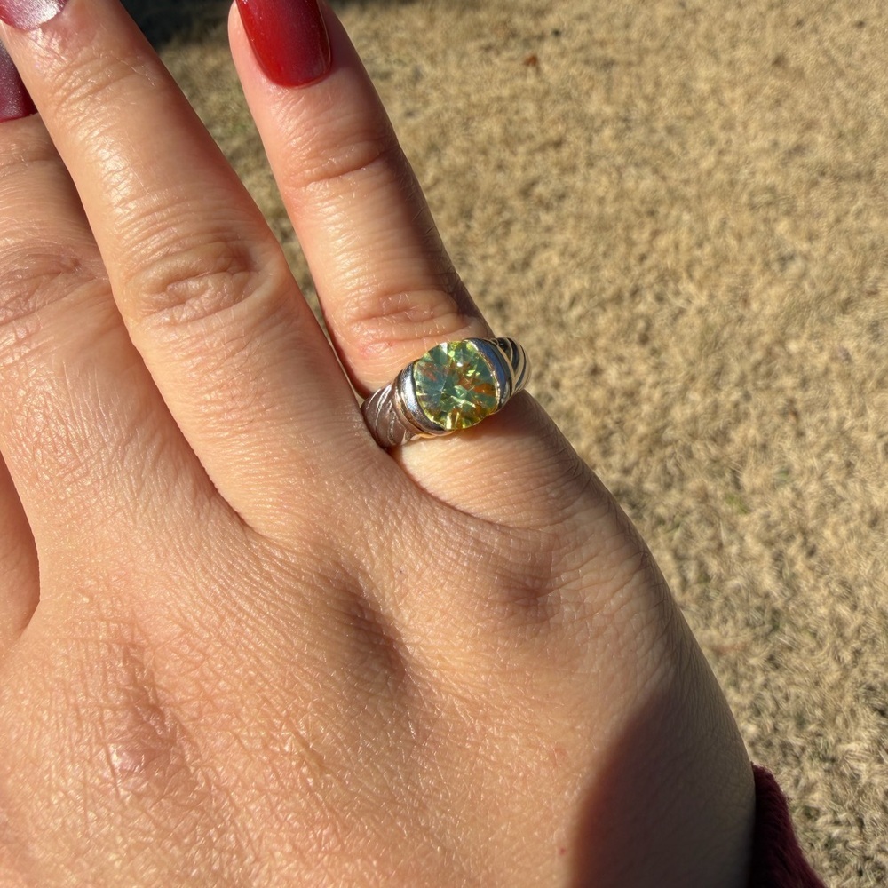 14k Gold Plated Silver and Gold-Toned Ring